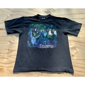 VINTAGE All Sport "The Doors" T-Shirt Short Sleeve Cotton Crew Neck Black SIZE L